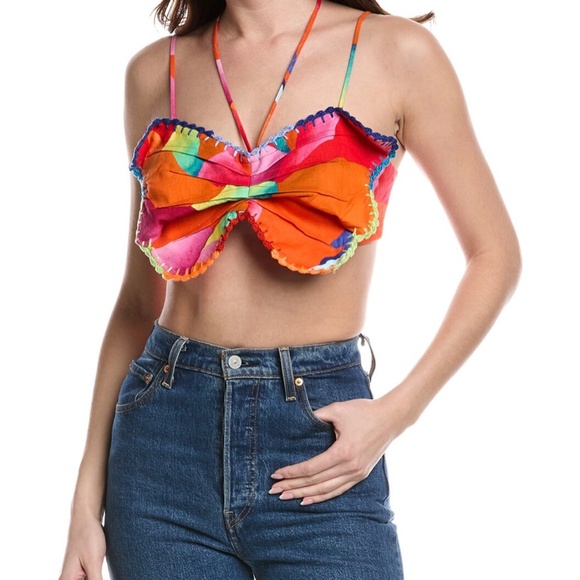 FARM RIO Ombre Chita Red Top - Picture 2 of 8